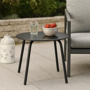 ProGarden Okrągły stolik stalowy tarasowy RONDO, Ø 50 cm 2