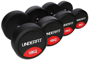 UnderFit Zestaw hantli UF13003 gumowanych 2 x 5-25 kg 4