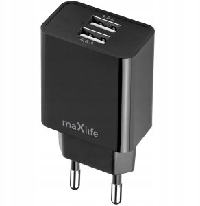 Ładowarka TelForceOne Maxlife ładowarka sieciowa MXTC-12 2x USB 4,8A czarna 6