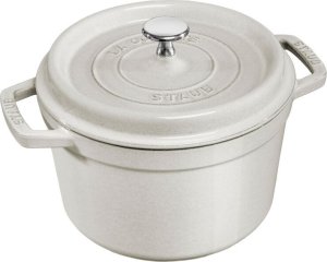 STAUB STAUB LA COCOTTE Garnek żeliwny okrągły wysoki 4.8 ltr, truflowy 2