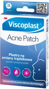 Viscoplast Plastry na zmiany trądzikowe VISCOPLAST-3M Acne Patch, Ø 12 mm, 15 szt., pudełko 4