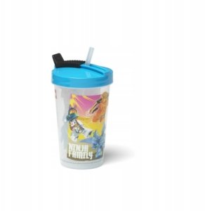Lumarko Room Copenhagen LEGO Mug with Straw Ninjago Classic Black (black/red, 500ml) 2