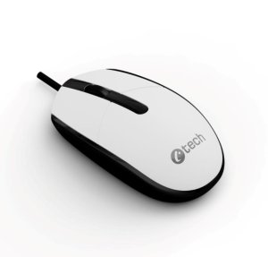 Mysz C-Tech C-TECH Myś WM-10, czarno/biała, USB 2