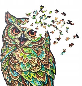 Mruu&Pruu Puzzle Drewniane Sowa 430 el. Puzzle sowa Puzzle drewniane ptak Mądra Sowa 4