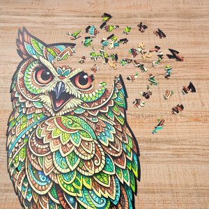 Mruu&Pruu Puzzle Drewniane Sowa 430 el. Puzzle sowa Puzzle drewniane ptak Mądra Sowa 9
