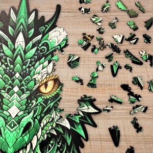 Mruu&Pruu Puzzle Drewniane Smok Mądrości 415 el XXL puzzle smok puzzle drewniane smok 5