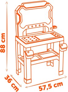 Polesie Smoby Smoby Black+Decker workbench, children's tools 3
