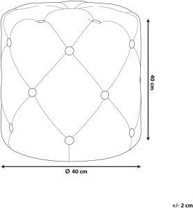 Beliani Puf COROLLA Welur Oliwkowy 3