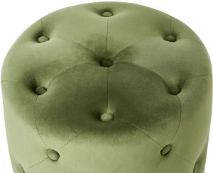 Beliani Puf COROLLA Welur Oliwkowy 4