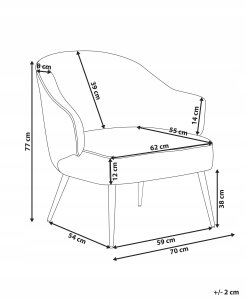 Beliani Fotel KAYLA Boucle Złamana biel 3