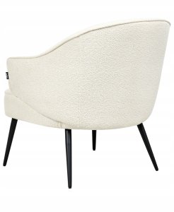 Beliani Fotel KAYLA Boucle Złamana biel 6