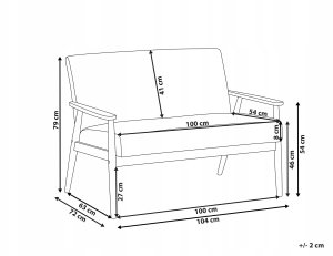 Beliani Sofa dla 2 osób ESRUM Boucle Ciemny brąz/ beżowy 3