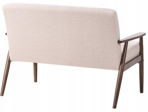 Beliani Sofa dla 2 osób ESRUM Boucle Ciemny brąz/ beżowy 6