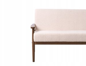 Beliani Sofa dla 2 osób ESRUM Boucle Ciemny brąz/ beżowy 7