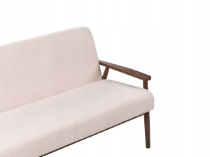 Beliani Sofa dla 2 osób ESRUM Boucle Ciemny brąz/ beżowy 8