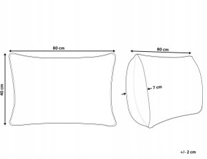 Beliani Poduszka trzykomorowa TEIDE Niska Kacze pióra i puch 40 x 80 cm Biały 3