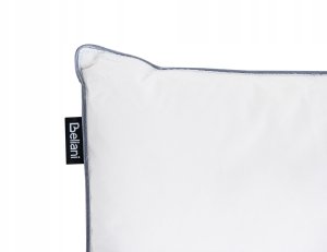 Beliani Poduszka trzykomorowa TEIDE Niska Kacze pióra i puch 40 x 80 cm Biały 6