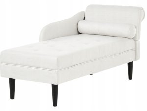 Beliani Szezlong prawostronny YVOIRE Złamana biel 4