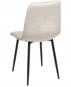 Beliani Zestaw 4 krzeseł do jadalni POWELL Welur Beżowy 6