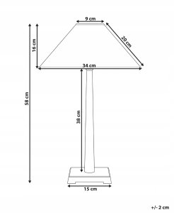 Lampa stołowa Beliani Lampa stołowa DHUD Metal Czarny 3