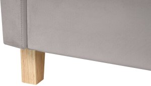 Beliani Łóżko piętrowe Welur CHOCQUES 90 x 200 cm Jasnoszary 11