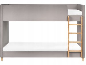 Beliani Łóżko piętrowe Welur CHOCQUES 90 x 200 cm Jasnoszary 5