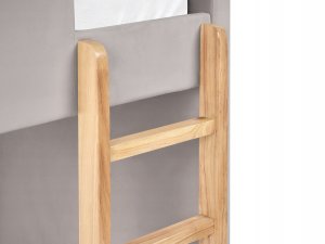 Beliani Łóżko piętrowe Welur CHOCQUES 90 x 200 cm Jasnoszary 8