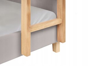 Beliani Łóżko piętrowe Welur CHOCQUES 90 x 200 cm Jasnoszary 9