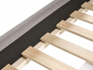 Beliani Łóżko piętrowe Welur CHOCQUES 90 x 200 cm Jasnoszary 10