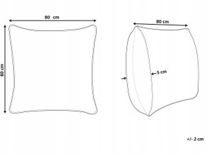 Beliani Poduszka ANETO Niska Kacze pióra i puch 80 x 80 cm Biały 3