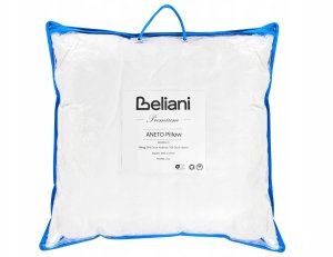 Beliani Poduszka ANETO Niska Kacze pióra i puch 80 x 80 cm Biały 5