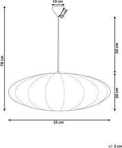 Lampa wisząca Beliani Lampa wisząca GUACARA Biały 3
