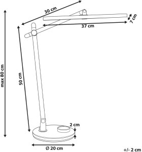 Lampka biurkowa Beliani srebrna  (664552 Bel) 2