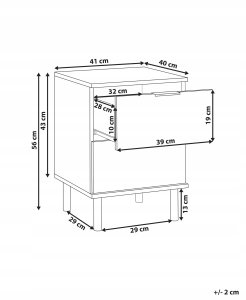 Beliani Szafka nocna 2 szuflady WALPOLE Zielony 3