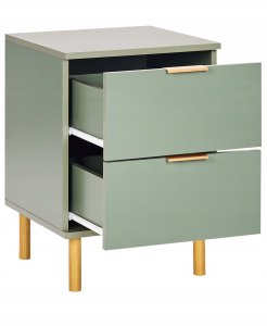 Beliani Szafka nocna 2 szuflady WALPOLE Zielony 5