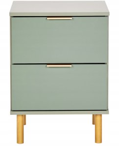 Beliani Szafka nocna 2 szuflady WALPOLE Zielony 6