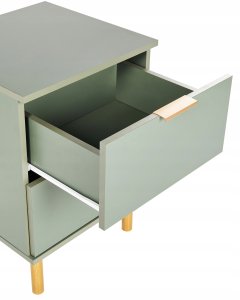 Beliani Szafka nocna 2 szuflady WALPOLE Zielony 8