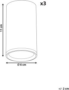Lampa sufitowa Beliani Lampa sufitowa LED BARCALA Metal Czarny 3