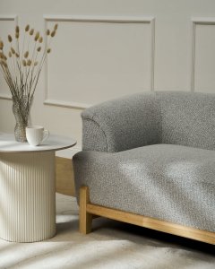 Beliani Komplet wypoczynkowy dla 5 osób ALNOR Jasnoszary 4