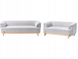 Beliani Komplet wypoczynkowy dla 5 osób ALNOR Jasnoszary 5