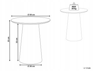 Beliani Stolik pomocniczy WANDO Czarny 3