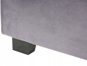 Beliani Łóżko wodne Welur ROUEN 180 x 200 cm Ciemnoszary 10