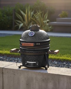 Beliani Mini grill węglowy KAMADO Ceramika Czarny 2
