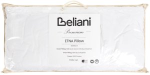 Beliani Poduszka trzykomorowa ETNA Wysoka Kacze pióra i puch 40 x 80 cm Biały 5