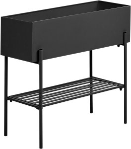 Beliani Doniczka na nóżkach VINCA Metal 70 cm Czarny 5