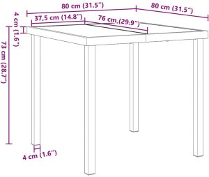 Ambiance Zestaw do jadalni w ogrodzie z poduszką 5 pcs Szary polirattan 11