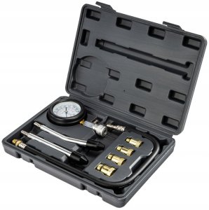 Powermat MIERNIK CIŚNIENIA SPRĘŻANIA BENZYNA TESTER POZIOMU KOMPRESJI SILNIKA ZESTAW 2