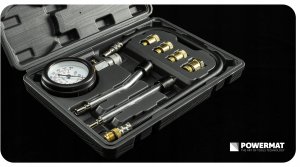 Powermat MIERNIK CIŚNIENIA SPRĘŻANIA BENZYNA TESTER POZIOMU KOMPRESJI SILNIKA ZESTAW 8