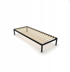 Auping Stelaż Łóżka BED ALU 80x200 Metalowy Drewniane Listwy Nowoczesny CZARNY 5