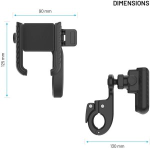 Fixed Uniwersalny uchwyt na telefon do roweru FIXED Bikee Plus Vista z mocowaniem na środku kierownicy, czarny 3